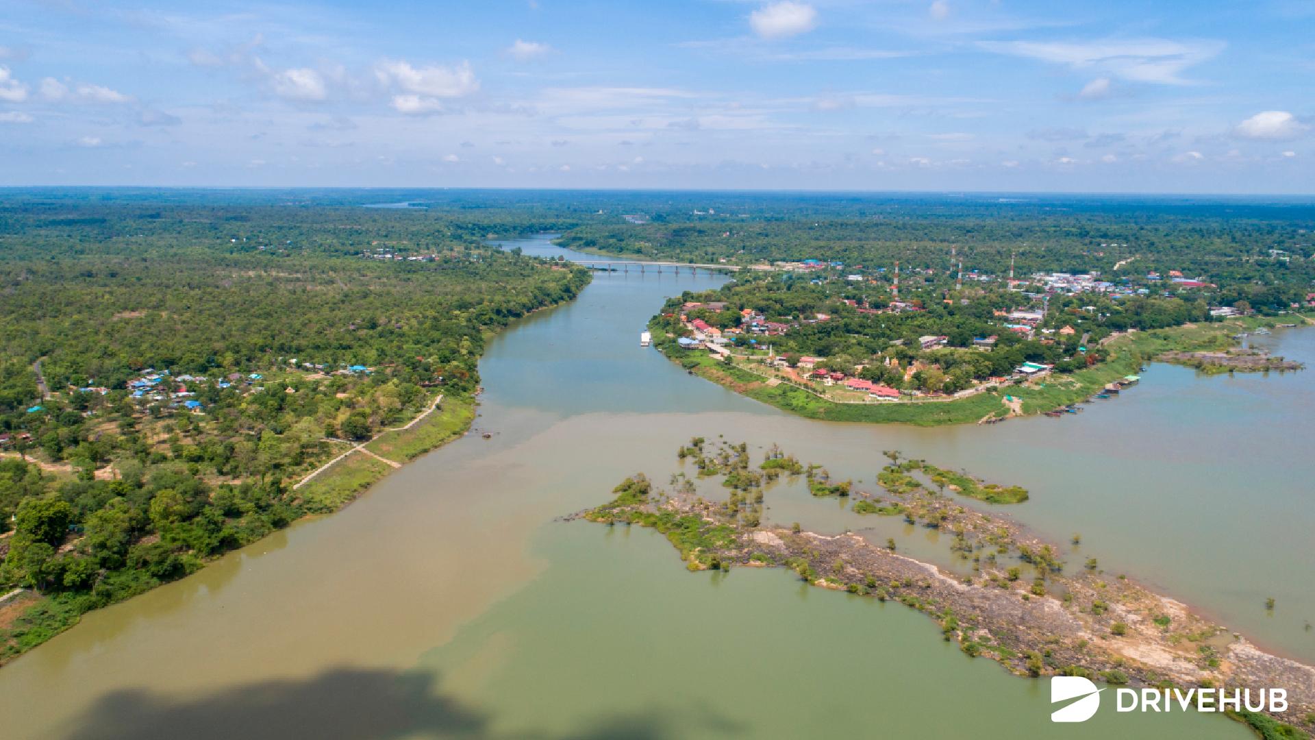 ที่เที่ยวอุบล - จุดชมวิวเเม่น้ำสองสี (Two Colour River)
